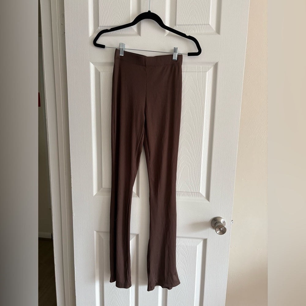 Divided Brown Flared Pants